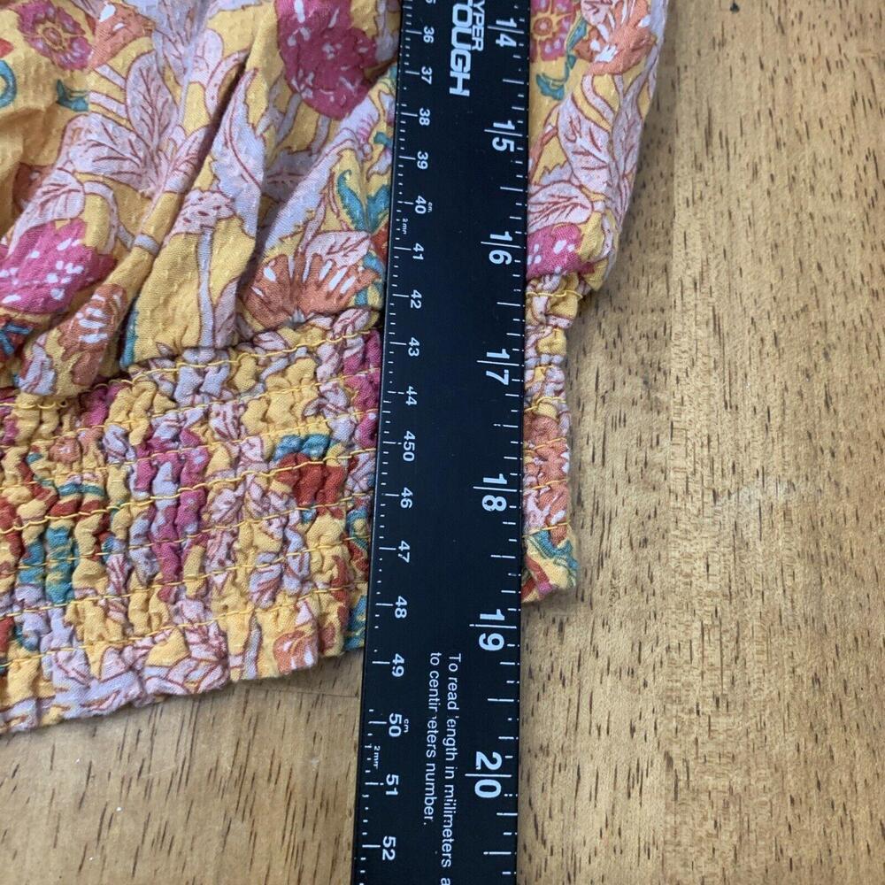 Cupcakes and Cashmere Womens Sz M Peasant Blouse Fall Floral Cottagecore Boho​​ - Picture 7 of 7